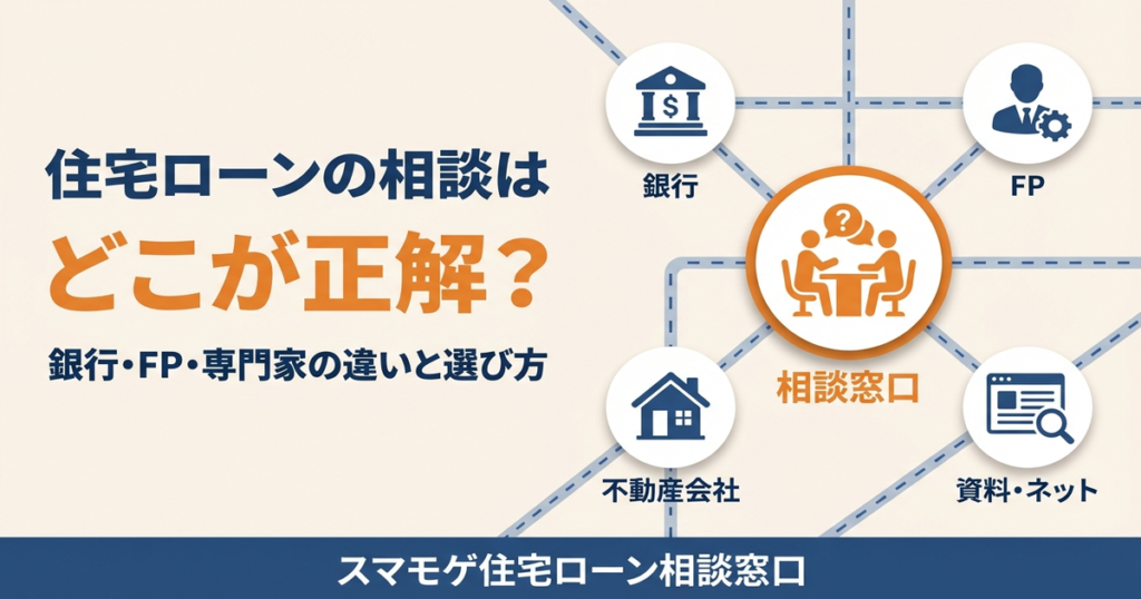 住宅ローンの相談はどこが正解？銀行・FP・専門家の違いと選び方