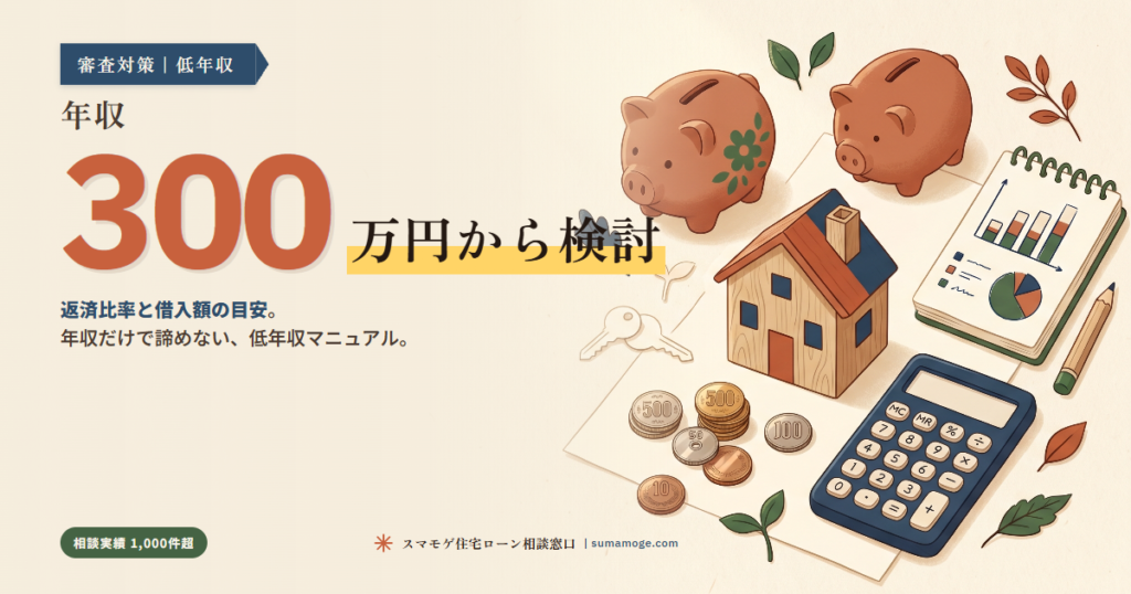 年収300万円から住宅ローン検討｜低年収マニュアル｜スマモゲ住宅ローン相談窓口