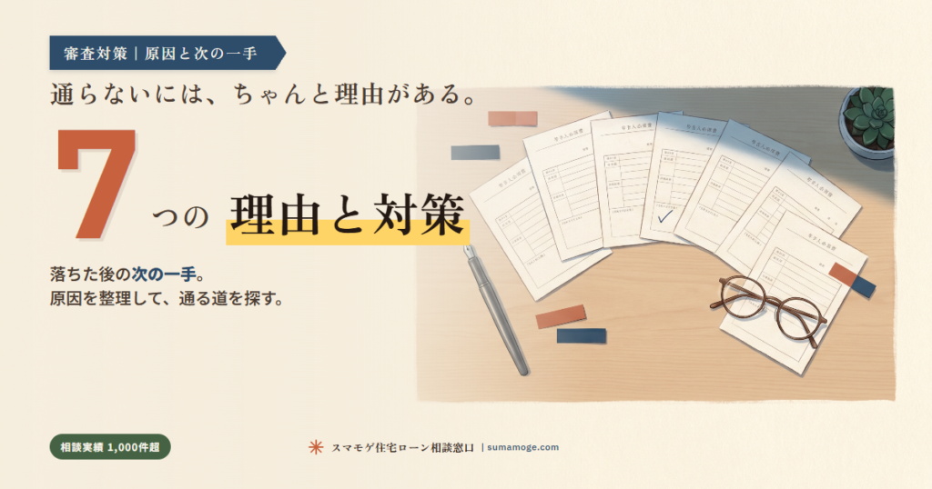 住宅ローンの審査に通らない7つの理由と対策｜スマモゲ住宅ローン相談窓口